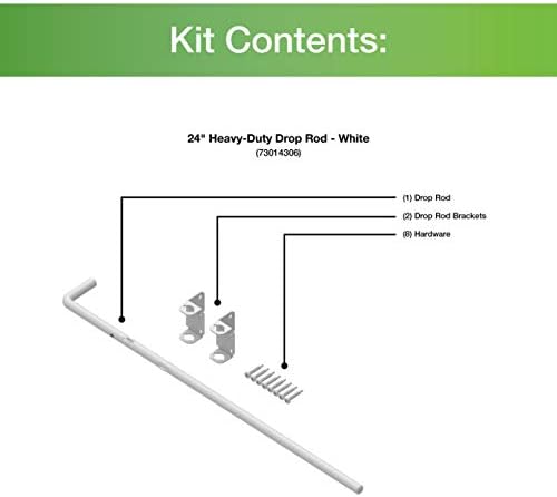Barrette Outdoor Living 24 Heavy Duty Drop Rod White