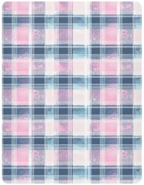 Checkered Blue Crib Sheets for Baby Boys and Girls