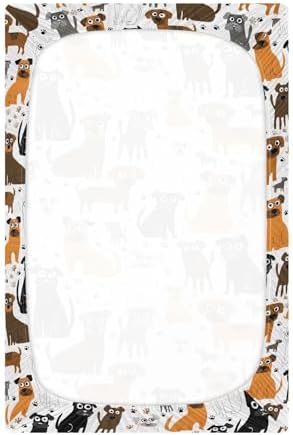 MNSRUU Crib Sheets for Boys Girls Soft Breathable Fitted Bassinet Playard Bedding