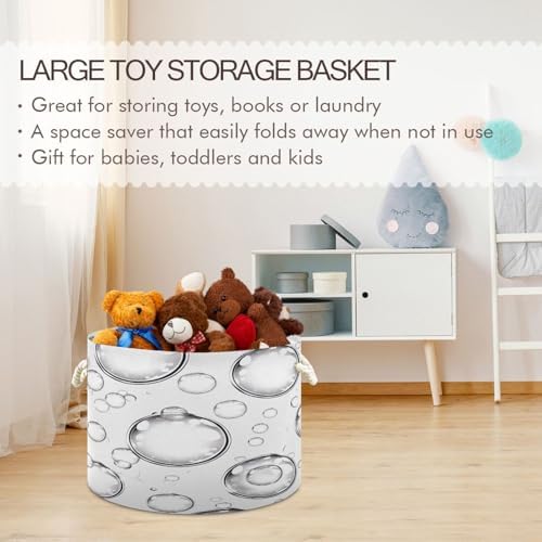 YETTASBIN Large Round Storage Basket 20x14 Inch