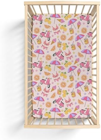 Boho Summer Crib Sheets for Boy Girl 52x28 Inch