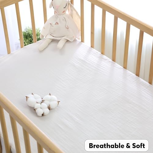 Cottonsis Muslin Crib Sheet 52x28 Organic Turkish Cotton