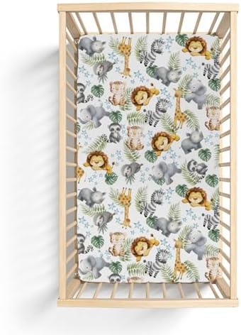 Jungle Friends Crib Sheets for Boy Girl 52x28 1