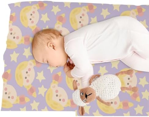 Cute Girl Star Crib Sheets Stretchy Playard Sheets for Baby