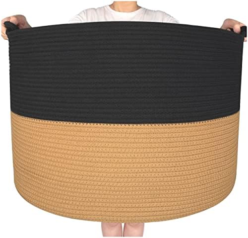 MINTWOOD Design Extra Large 22x16 Cotton Rope Storage Basket