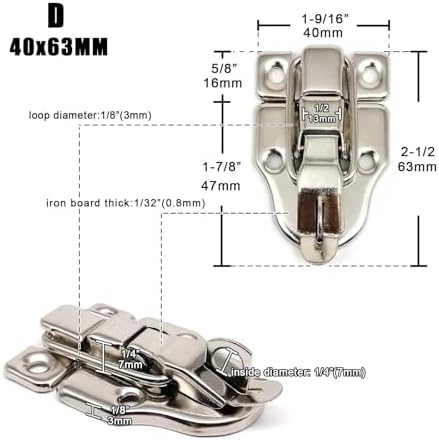 Iron Box Latch Hasp Hook Clasp Trunk Toggle
