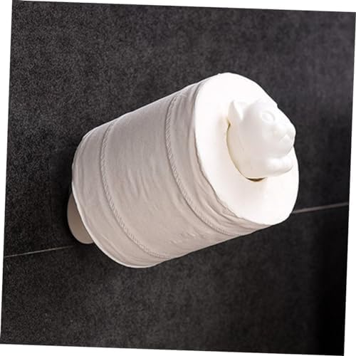 NUOBESTY Wall Mount Toilet Paper Holder with Cute Cat Design