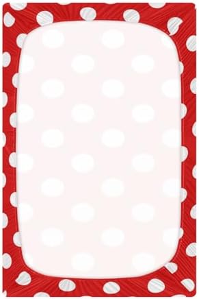 Polka Dot Red Crib Sheet for Baby Girls