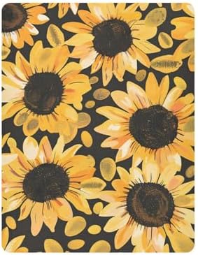 ALAZA Sunflowers Yellow Crib Sheets for Boys and Girls