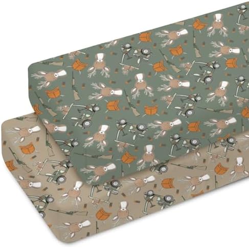 Camouflage Deer Fitted Crib Sheets for Boys and Girls 28x52