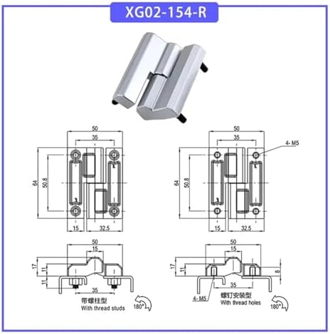 FANGZHNHT Black Zinc Alloy Gate Hinge with Screw