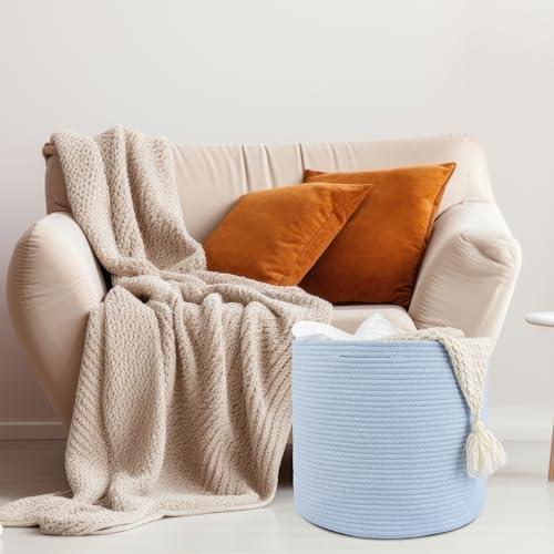 Cotton Rope Storage Basket 16 x 14 for Kids
