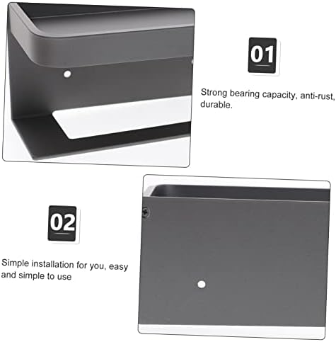KONTONTY Wall-Mounted Toilet Paper Holder with Shelf