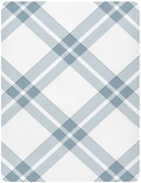 KICPOAY Plaid Crib Sheets for Baby Toddler