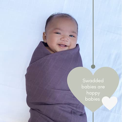 MOZAH Organic Muslin Swaddle Blankets - 2 Pack for Baby Boy and Girl