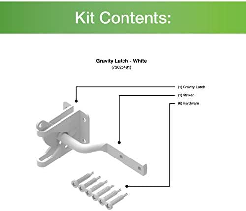Barrette Outdoor Living 73025491 Gravity Gate Latch White