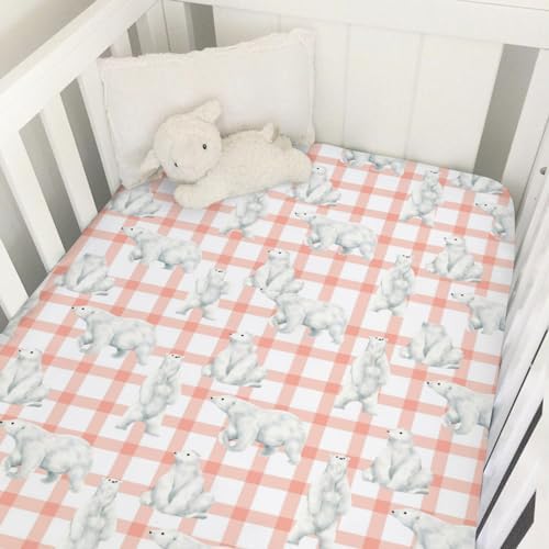 Watercolor Bear Baby Crib Sheet 52x28