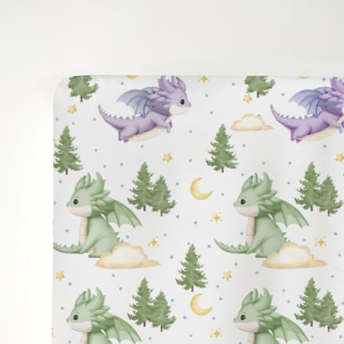 Fantasy Dragons Crib Sheets for Boy Girl 28x52 1