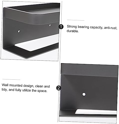 HOMOCONO Wall-Mounted Toilet Paper Holder with Shelf