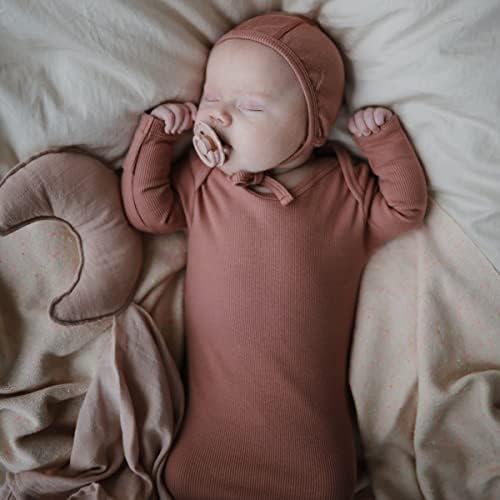 Mushie Moon Security Blanket 100 Organic Cotton Blush