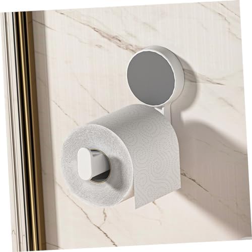 AUTSUPPL Wall Mount Toilet Paper Holder No Drilling White