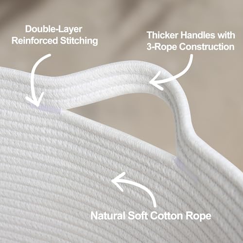 Extra Large Cotton Rope Basket - Green 236 x 236 x 141