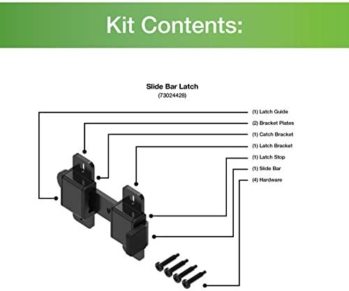 Barrette Outdoor Living Slide Bar Latch Black