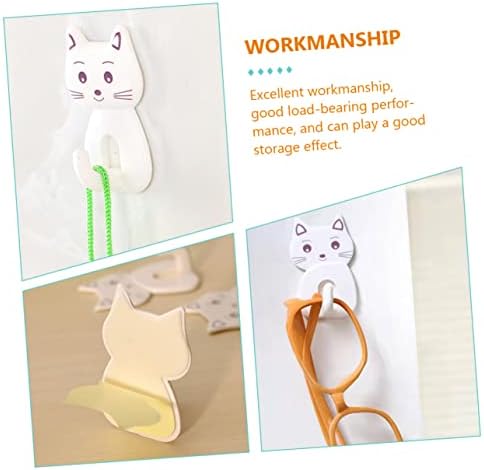 9pcs Cat Shaped Towel Hooks for Bathroom Storage
