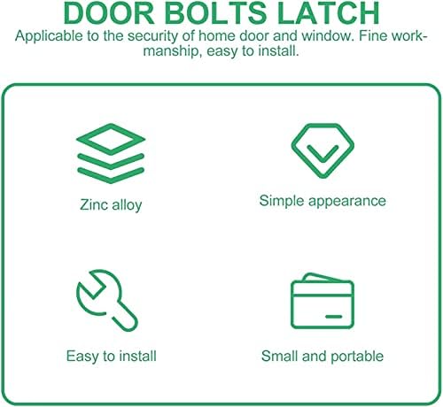 VOIV Gate Bolt 2pcs Zinc Alloy Door Lock Hasp