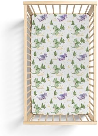 Fantasy Dragons Crib Sheets for Boy Girl 28x52 1