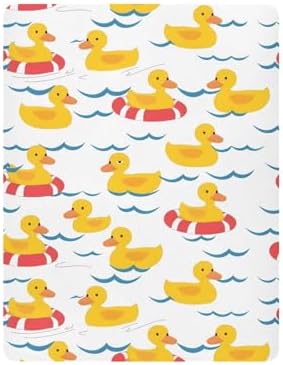 ALAZA Duck Crib Sheets for Baby Girls and Boys