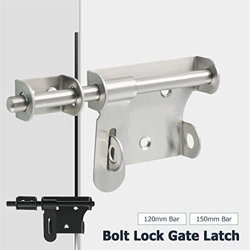 SHAUNI 6-Inch Stainless Steel Latch Bolt Lock 1