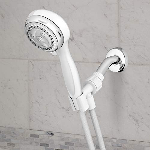 Waterpik 6-Mode Handheld Shower Head with 5-Foot Hose Classic White