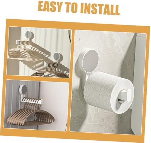 AUTSUPPL Wall Mount Toilet Paper Holder No Drilling White