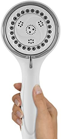 Waterpik 6-Mode Handheld Shower Head with 5-Foot Hose Classic White
