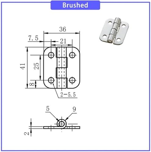 FANGZHNHT 304 Stainless Steel Gate Hinge 1pcs 41x36