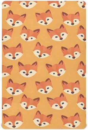 ALAZA Fox Forest Crib Sheets for Baby Bedding