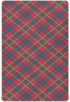 Green Red Classic Tartan Crib Sheets for Boys and Girls