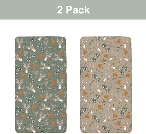 Camouflage Deer Fitted Crib Sheets for Boys and Girls 28x52