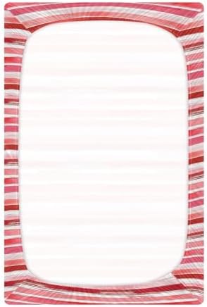 Gbjiemia Baby Crib Sheets Red Stripes for Boys Girls