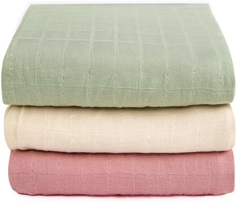 Luvvie Organic Muslin Swaddle Blankets 3-Pack 1