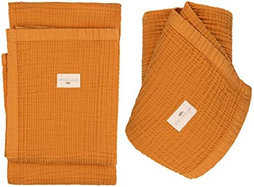 Migaloo Muslin Blanket - 4 Layers 100 Cotton Tangerine