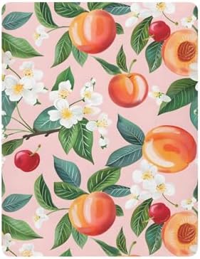 ALAZA Peach Tropical Fruit Crib Sheets for Girls and Boys