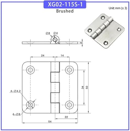 FANGZHNHT 304 Stainless Steel Gate Hinges 180 Degree Heavy Duty