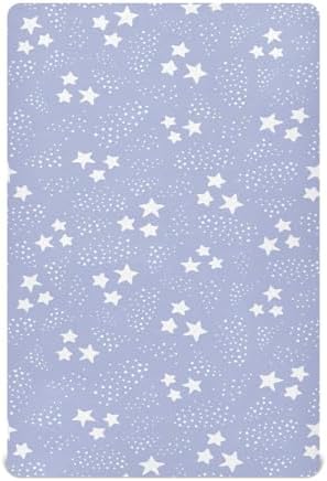 KICPOAY Star Polka Dot Crib Sheets for Baby Toddler