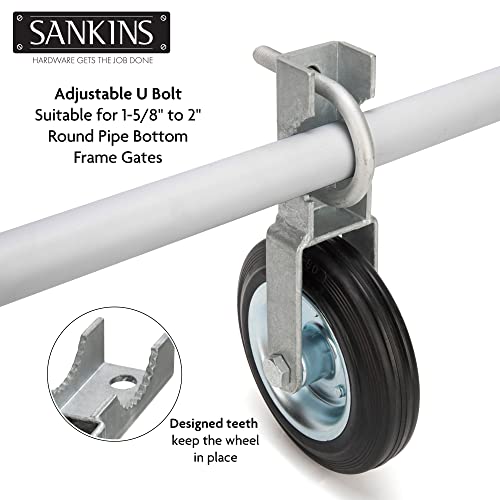 SANKINS Gate Support Wheel 6 Heavy Duty for Metal Swing Gates