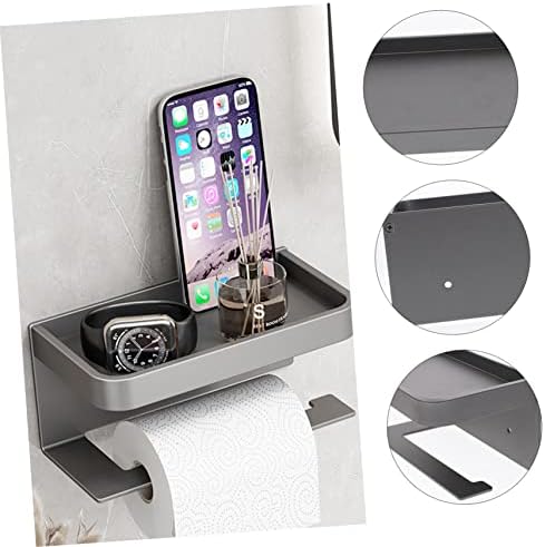 Jojofuny Wall-Mounted Toilet Paper Holder with Shelf