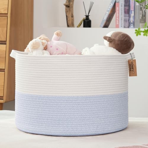 COMFY-HOMI XXXL Laundry Basket - 21x21x136 Cotton Rope Storage Basket
