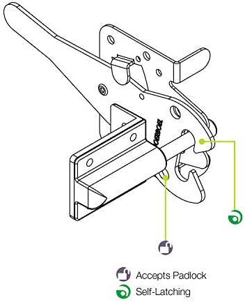 Boerboel Gate Solutions 73002218 Heavy-Duty Gate Latch Black 1