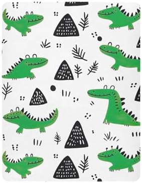 Wassud Cartoon Crocodile Crib Sheets 27x39 Inch Pack
